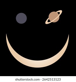 Astrology icon concept like smiley face vector illustration.