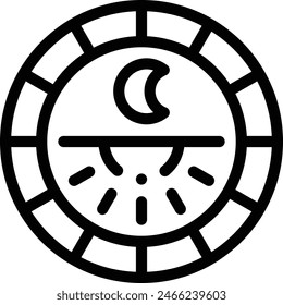 astrology icon. Thin Linear Style Design Isolated On White Background
