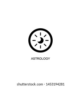 astrology icon vector black design