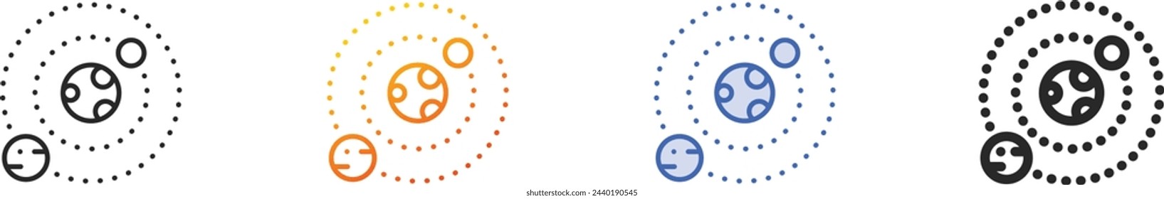 astrology icon.Thin Linear, Gradient, Blue Stroke and bold Style Design Isolated On White Background