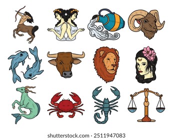 Astrology Illustration Collection - Colored