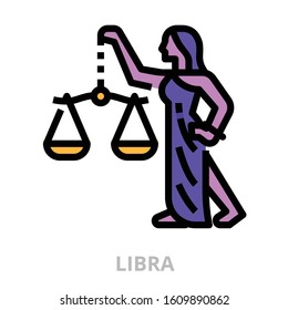 Astrology libra icon for website, application, printing, document, poster design, etc.