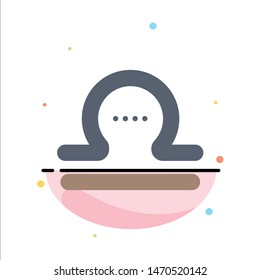 Astrology, Libra, Zodiac, Greece Abstract Flat Color Icon Template. Vector Icon Template background