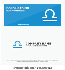 Astrology, Libra, Zodiac, Greece SOlid Icon Website Banner and Business Logo Template