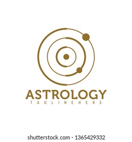 Astrology logo design for science isolated on white background