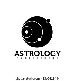 Astrology logo design for science isolated on white background