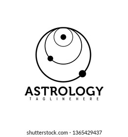 Astrology logo design for science isolated on white background