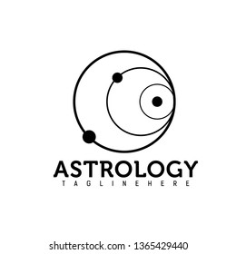 Astrology logo design for science isolated on white background