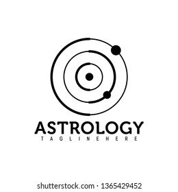 Astrology logo design for science isolated on white background