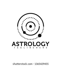 Astrology logo design for science isolated on white background