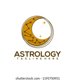 Astrology Logo Design Vector. Astrology Logo Template Ready to Use