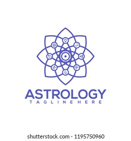 Astrology Logo Design Vector. Astrology Logo Template Ready to Use