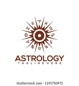 Astrology Logo Design Vector. Astrology Logo Template Ready to Use