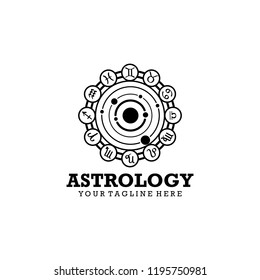 Astrology Logo Design Vector. Astrology Logo Template Ready to Use