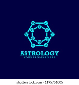 Astrology Logo Design Vector. Astrology Logo Template Ready to Use