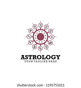 Astrology Logo Design Vector. Astrology Logo Template Ready to Use