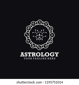 Astrology Logo Design Vector. Astrology Logo Template Ready to Use