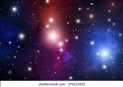 Astrology Mystic  Background. Outer Space. Vector Digital Illustration of Universe. Vector Galaxy Background.