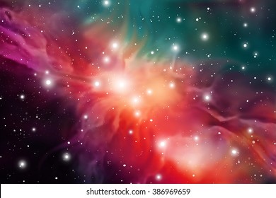 Astrology Mystic  Background. Outer Space. Vector Digital Illustration of Universe. Vector Galaxy Background.