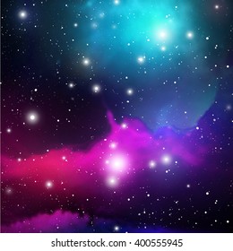 Astrology Mystic  Background. Outer Space. Vector Digital Illustration of Universe. Vector Galaxy Background.
