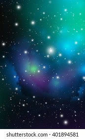 Astrology Mystic  Background. Outer Space. Vector Digital Illustration of Universe. Vector Galaxy Background.
