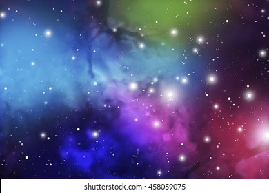 Astrology Mystic Background. Outer Space. Vector Digital Illustration of Universe. Vector Galaxy Background.