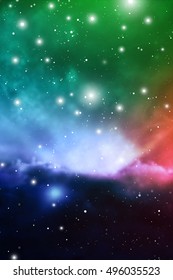 Astrology Mystic Background. Outer Space. Vector Digital Colorful Illustration of Universe. Vector Galaxy Background.