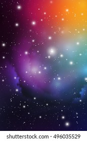 Astrology Mystic Background. Outer Space. Vector Digital Colorful Illustration of Universe. Vector Galaxy Background.