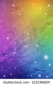 Astrology Mystic Galaxy Background. Outer Space. Vector Digital Colorful Illustration of Universe.