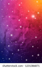 Astrology Mystic Galaxy Background. Outer Space. Vector Digital Colorful Illustration of Universe.