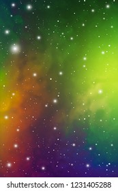 Astrology Mystic Galaxy Background. Outer Space. Vector Digital Colorful Illustration of Universe.
