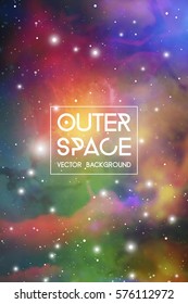 Astrology Mystic Galaxy Background. Outer Space. Vector Digital Colorful Illustration of Universe.