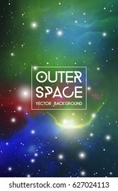 Astrology Mystic Galaxy Background. Outer Space. Vector Digital Colorful Illustration of Universe.