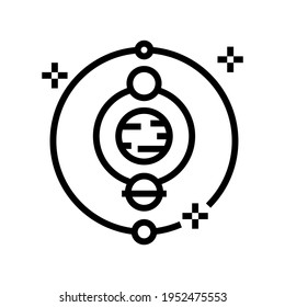 astrology occupation line icon vector. astrology occupation sign. isolated contour symbol black illustration