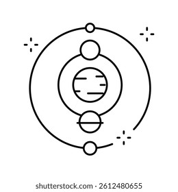 astrology occupation line icon vector. astrology occupation sign. isolated contour symbol black illustration