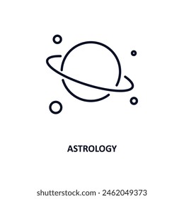 astrology outline icon.  Thin line icon from astronomy collection. Editable vector isolated on white background