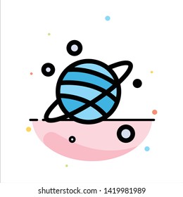Astrology, Planet, Space Abstract Flat Color Icon Template