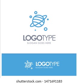 Astrology, Planet, Space Blue outLine Logo with place for tagline