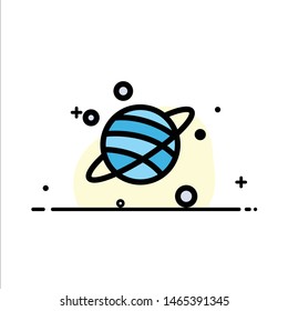 Astrology, Planet, Space  Business Flat Line Filled Icon Vector Banner Template. Vector Icon Template background