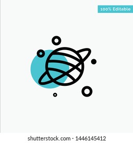 Astrology, Planet, Space turquoise highlight circle point Vector icon