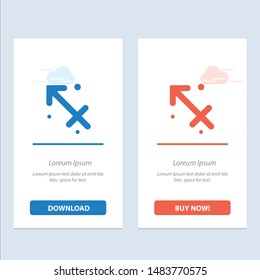 Astrology, Sagittarius, Zodiac, Greece  Blue and Red Download and Buy Now web Widget Card Template