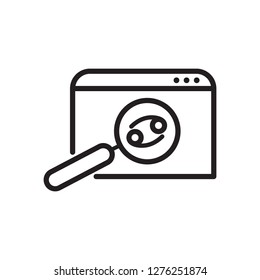 astrology search outline icon. vector design illustration.
