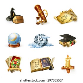 Astrology, set of vector icons