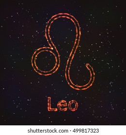 Astrology Shining Symbol. Horoscope Sign. Zodiac Leo.