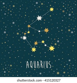 astrology sign aquarius vector illustration