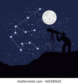 astrology sign aquarius vector illustration
