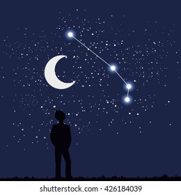 astrology sign aries vector illustration