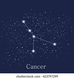 astrology sign cancer vector illustration