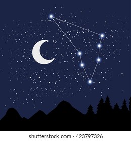 astrology sign capricorn vector illustration