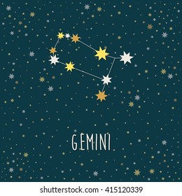 astrology sign gemini vector illustration